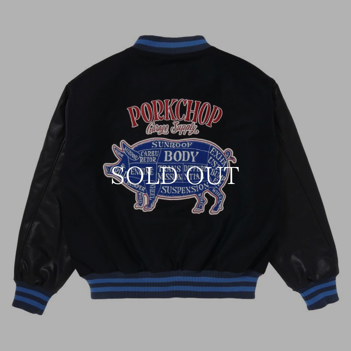 画像2: PORKCHOP GARAGE SUPPLY  MELTON VARSITY JACKET (2)