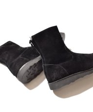 画像3: MINEDENIM  Suede Leather Back Zip Boots (3)