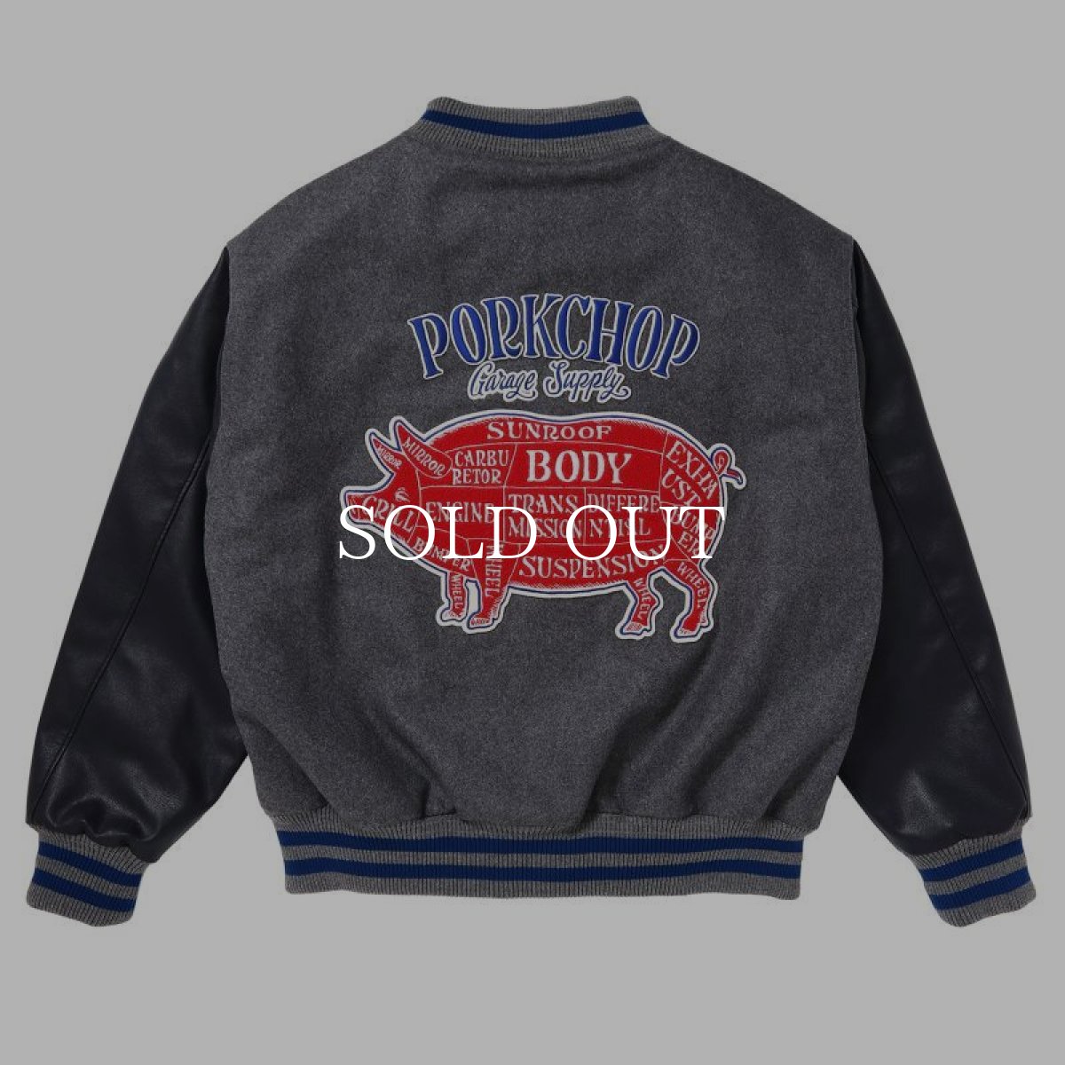 画像11: PORKCHOP GARAGE SUPPLY  MELTON VARSITY JACKET (11)