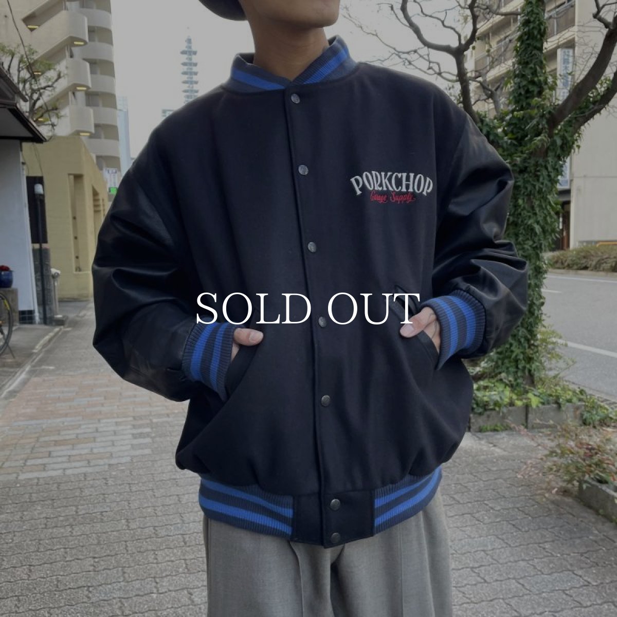 画像18: PORKCHOP GARAGE SUPPLY  MELTON VARSITY JACKET (18)