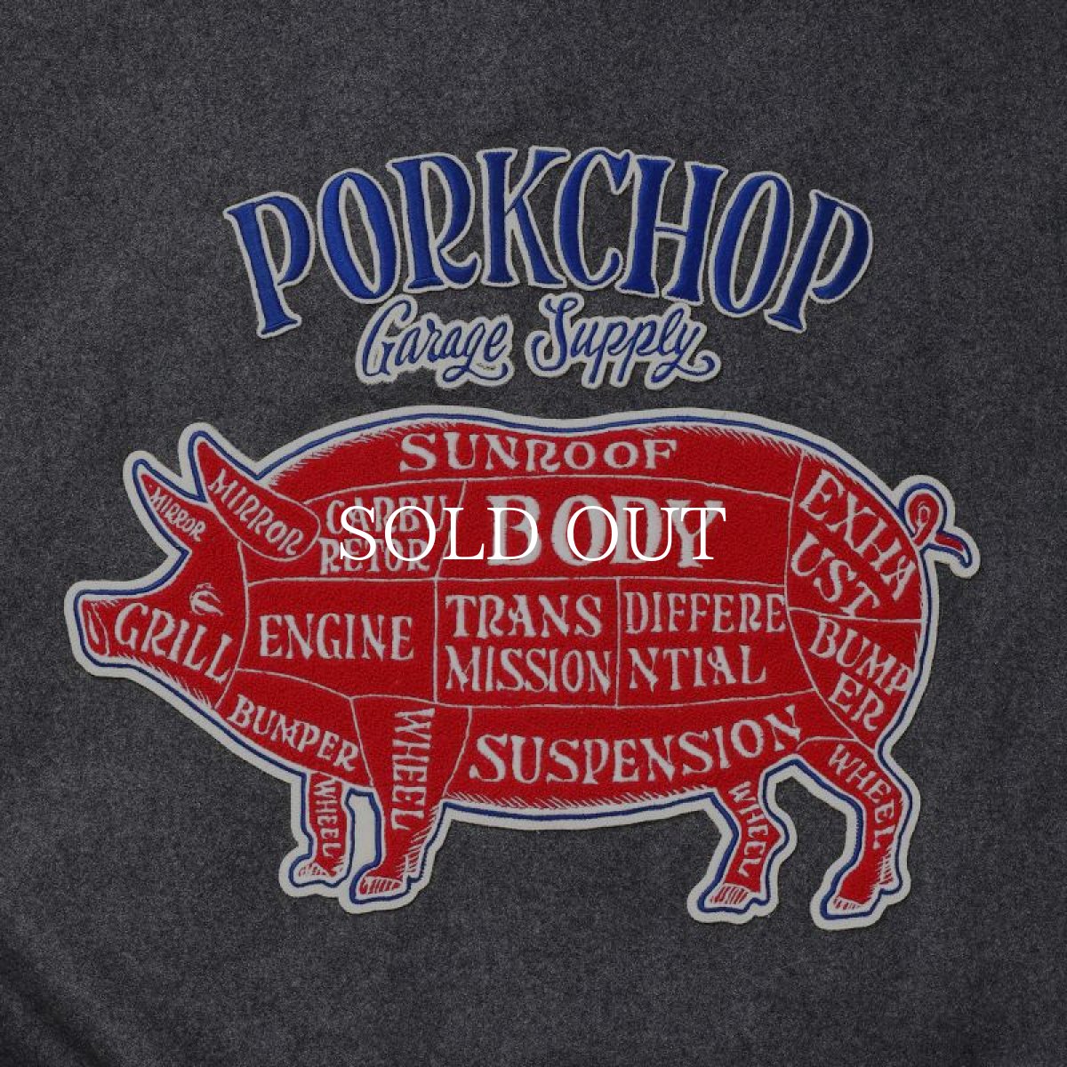 画像16: PORKCHOP GARAGE SUPPLY  MELTON VARSITY JACKET (16)