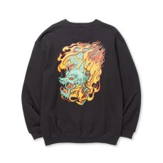 画像1: CALEE  FLAME DRAGON LOGO CREW NECK SW (1)