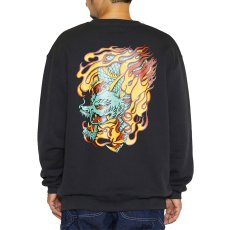 画像9: CALEE  FLAME DRAGON LOGO CREW NECK SW (9)