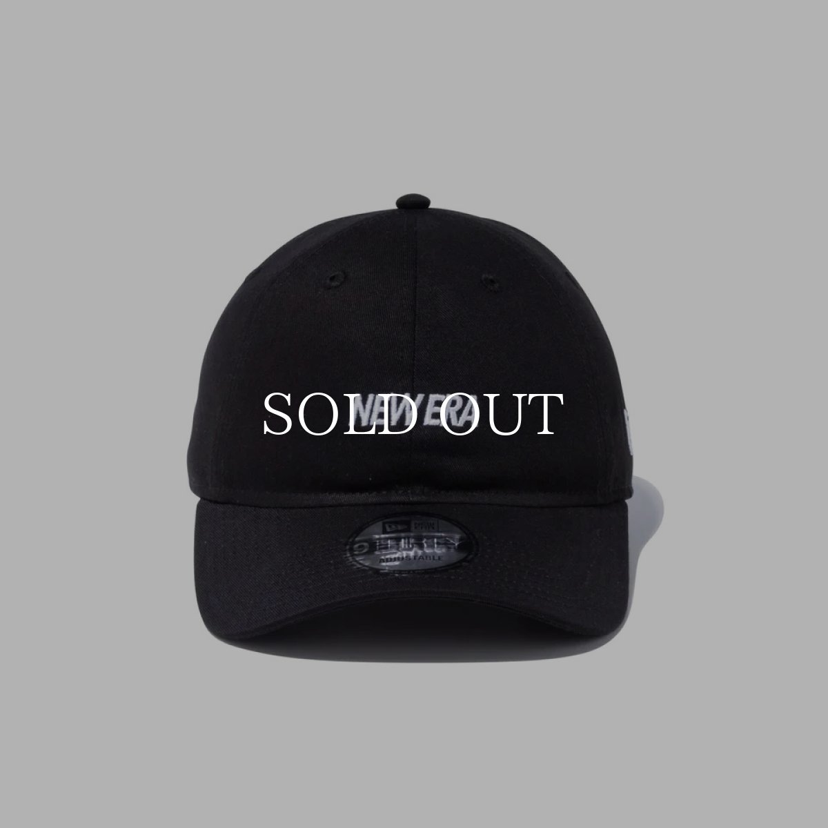 画像2: NEW ERA  9THIRTY ワードマークロゴ ノンウォッシュコットン ブラック × ホワイト (2)