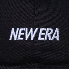 画像5: NEW ERA  9THIRTY ワードマークロゴ ノンウォッシュコットン ブラック × ホワイト (5)