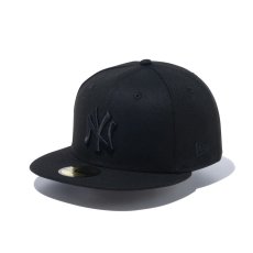 画像1: NEW ERA  59FIFTY ニューヨーク・ヤンキース ブラック × ブラック (1)