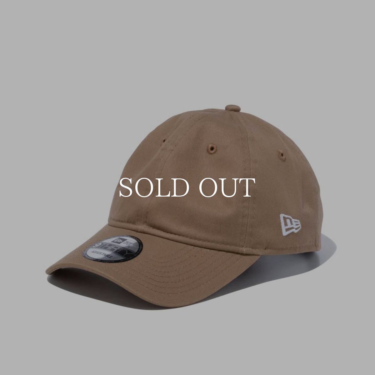 画像2: NEW ERA  9THIRTY クロスストラップ ベーシック ノンウォッシュコットン カーキ ホワイトフラッグ (2)