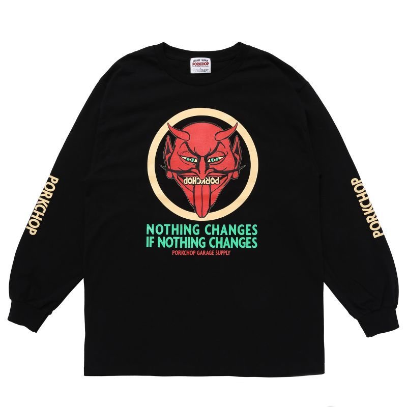 週末のみ　PORKCHOP GARAGE SUPPLY MODEL N Tシャツ PORKCHOP GARAGE SUPPLY NOTHING DEVIL L/S TEE P0308 公式通販
