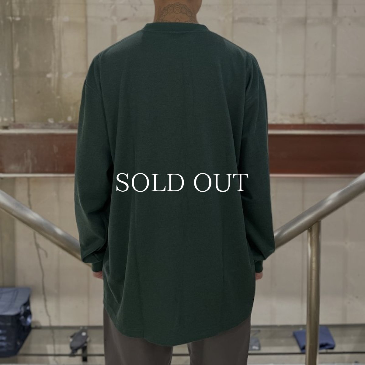 画像8: CALEE  VINTAGE TYPE R/C DROP SHOULDER L/S TEE (8)