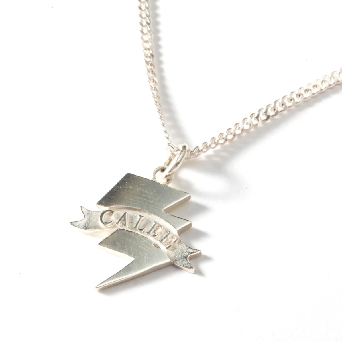 画像2: CALEE  SILVER THUNDERBOLT NECKLACE (2)