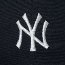 画像5: NEW ERA  カジュアルクラシック MLB Casual Classic ニューヨーク・ヤンキース ミッドロゴ ブラック × クロームホワイト (5)