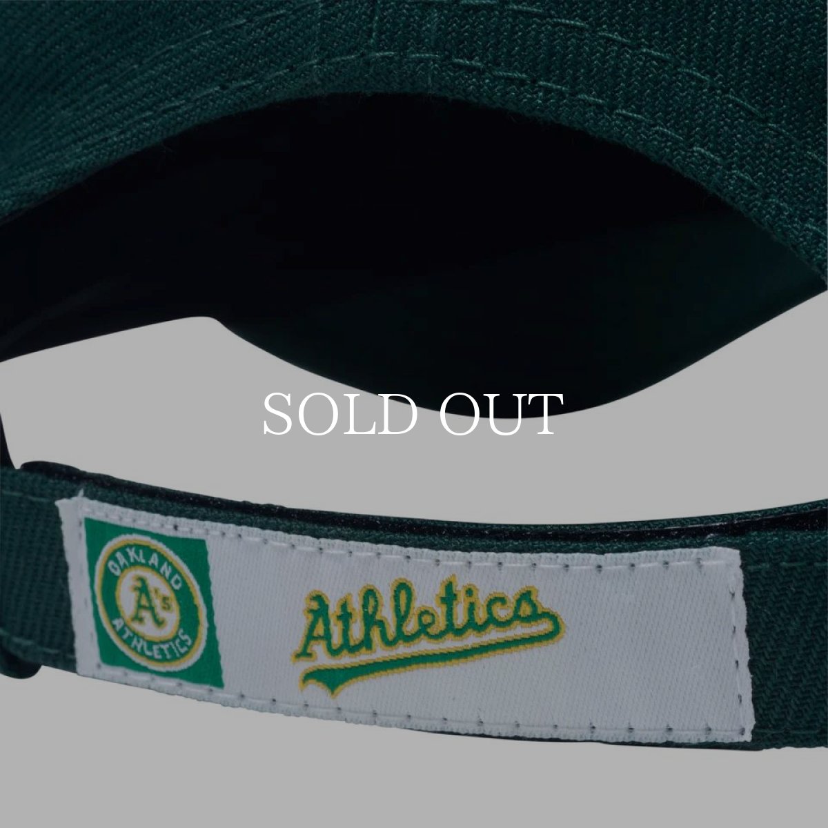画像2: NEW ERA  9FORTY MLB オークランド・アスレチックス ウーブンパッチ ダークグリーン (2)