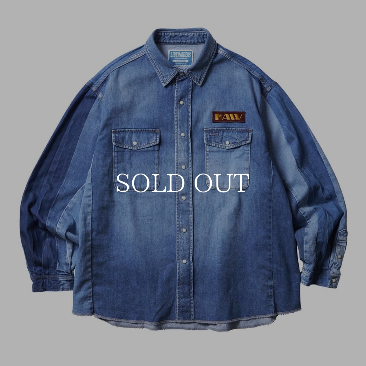 画像1: Liberaiders  REMAKE DENIM SHIRT (1)
