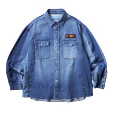 画像1: Liberaiders  REMAKE DENIM SHIRT (1)