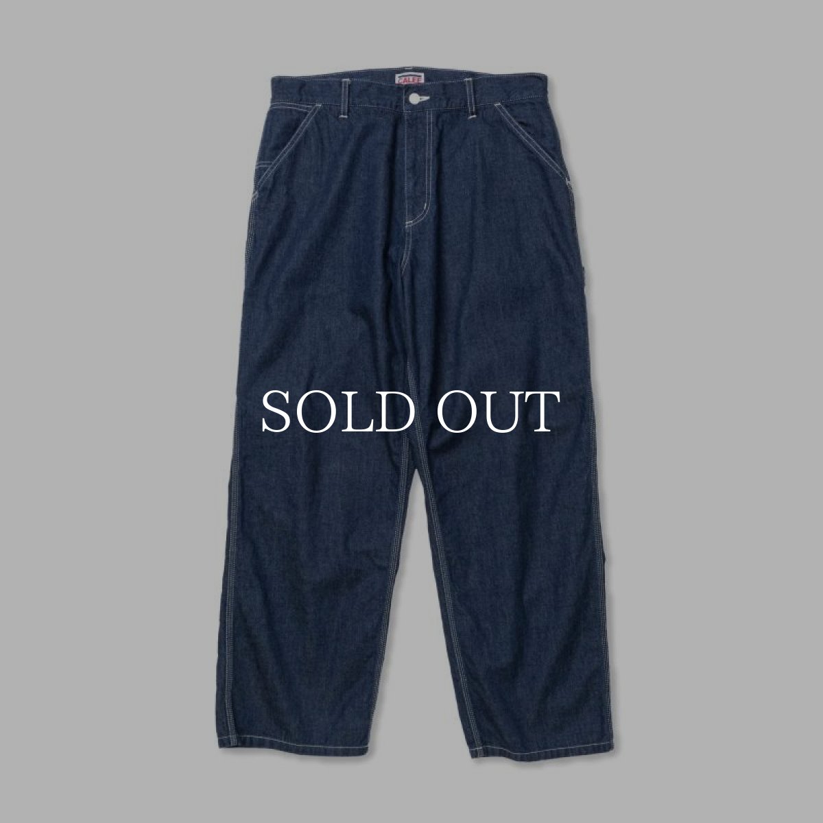 画像1: CALEE  9.5OZ DENIM PAINTER PANTS (1)
