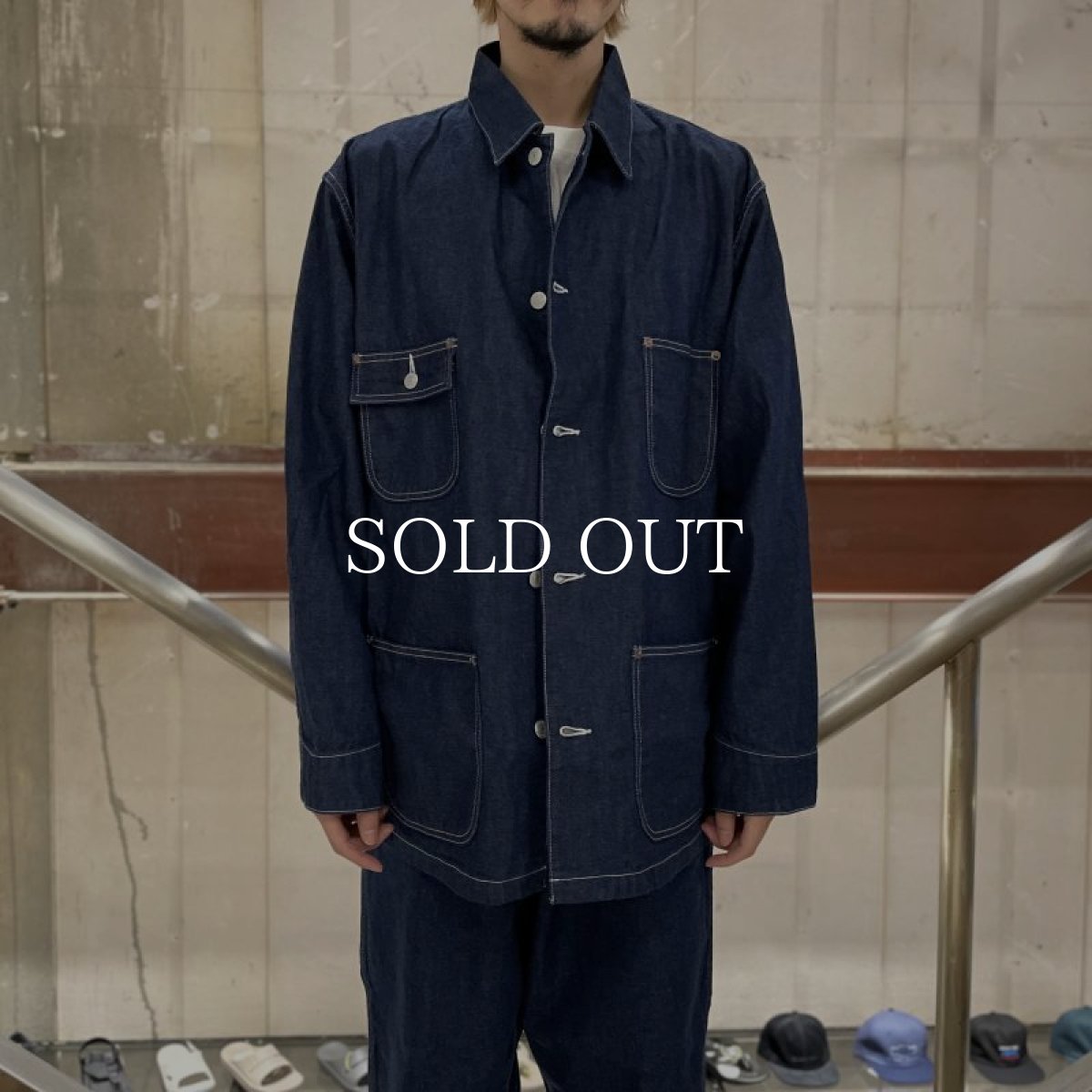 画像8: CALEE  9.5OZ DENIM COVERALL (8)