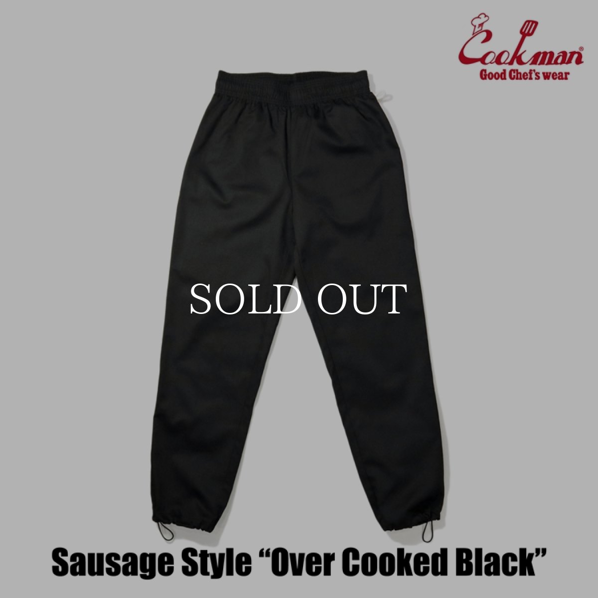 画像2: COOKMAN  Chef Pants Sausage Style Over Cooked Black (2)