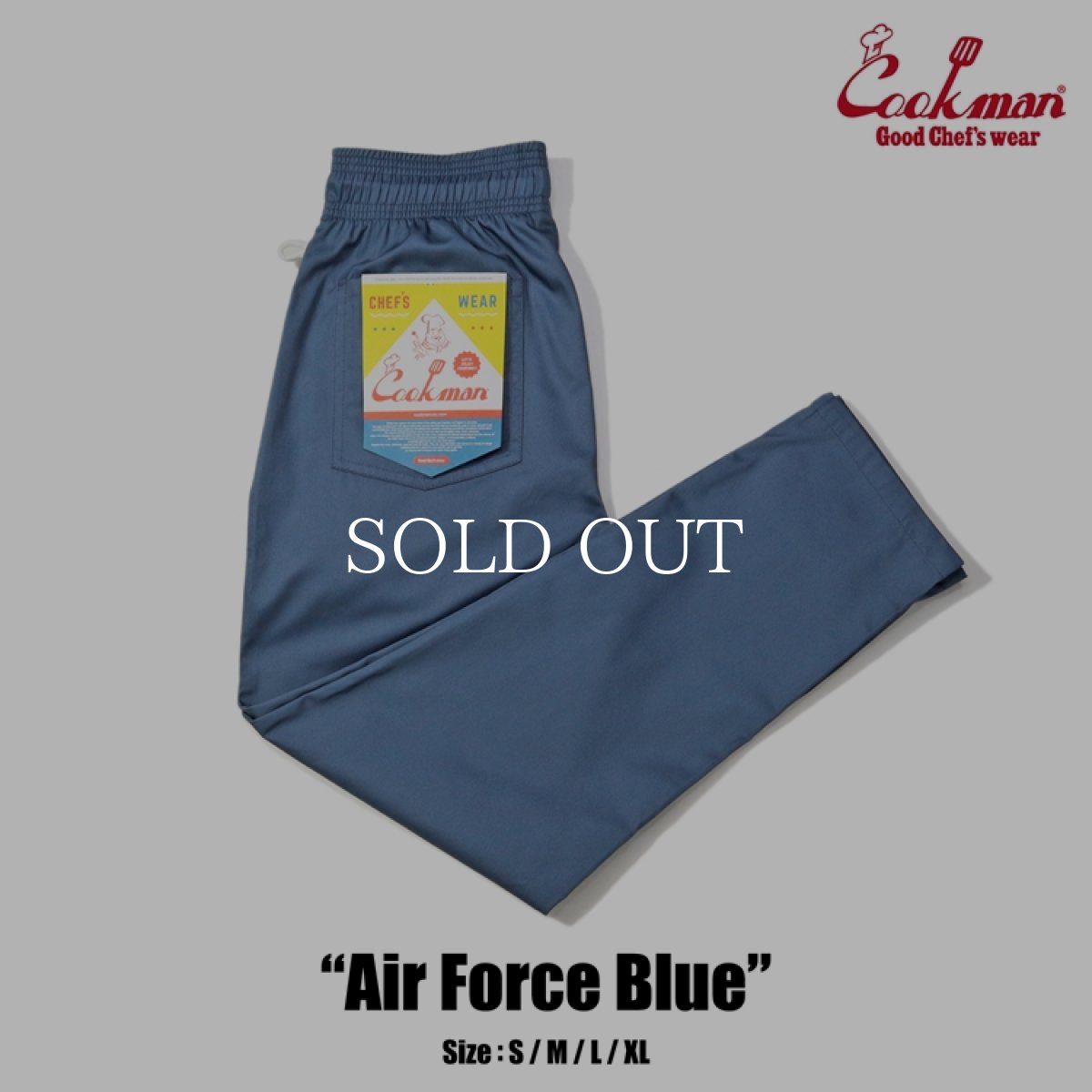 画像1: COOKMAN  Chef Pants Air Force Blue (1)