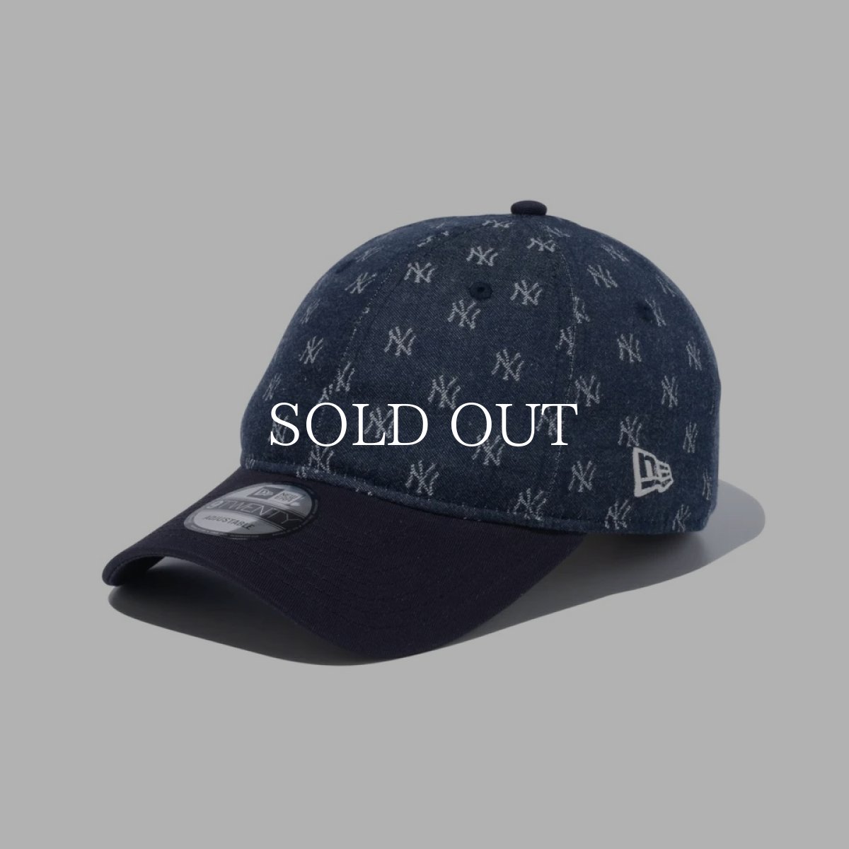 画像1: NEW ERA  9TWENTY MLB Jacquard ニューヨーク・ヤンキース ネイビー × クローム ネイビーバイザー (1)