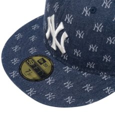 画像4: NEW ERA  59FIFTY MLB Jacquard ニューヨーク・ヤンキース ネイビー × クローム (4)