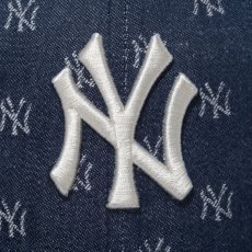 画像5: NEW ERA  9FIFTY MLB Jacquard ニューヨーク・ヤンキース ネイビー × クローム ネイビーバイザー (5)