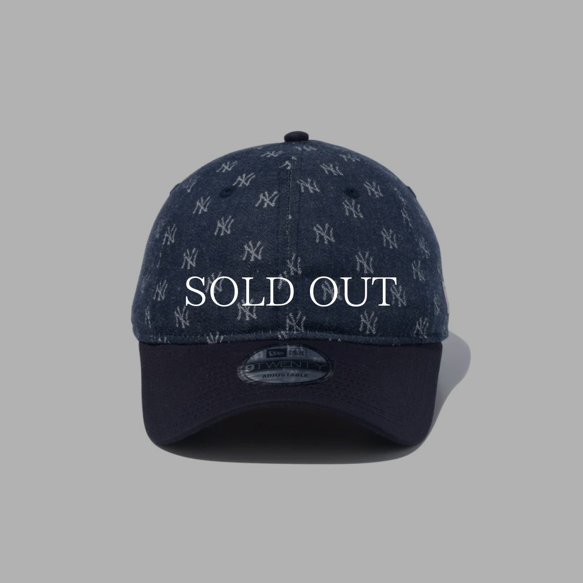 画像2: NEW ERA  9TWENTY MLB Jacquard ニューヨーク・ヤンキース ネイビー × クローム ネイビーバイザー (2)