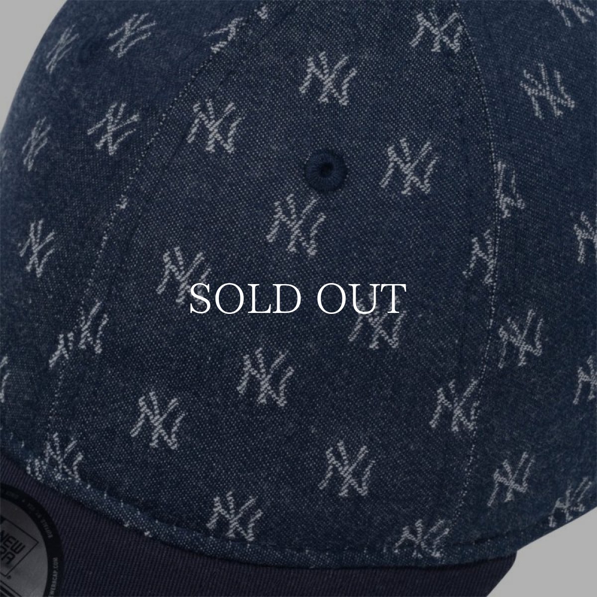 画像4: NEW ERA  9TWENTY MLB Jacquard ニューヨーク・ヤンキース ネイビー × クローム ネイビーバイザー (4)