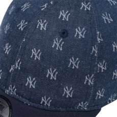 画像4: NEW ERA  9TWENTY MLB Jacquard ニューヨーク・ヤンキース ネイビー × クローム ネイビーバイザー (4)