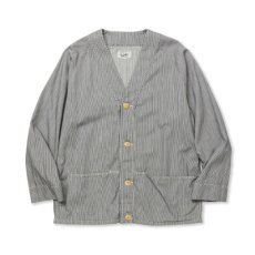 画像1: CALEE  6OZ HICKORY SHIRT CARDIGAN (1)