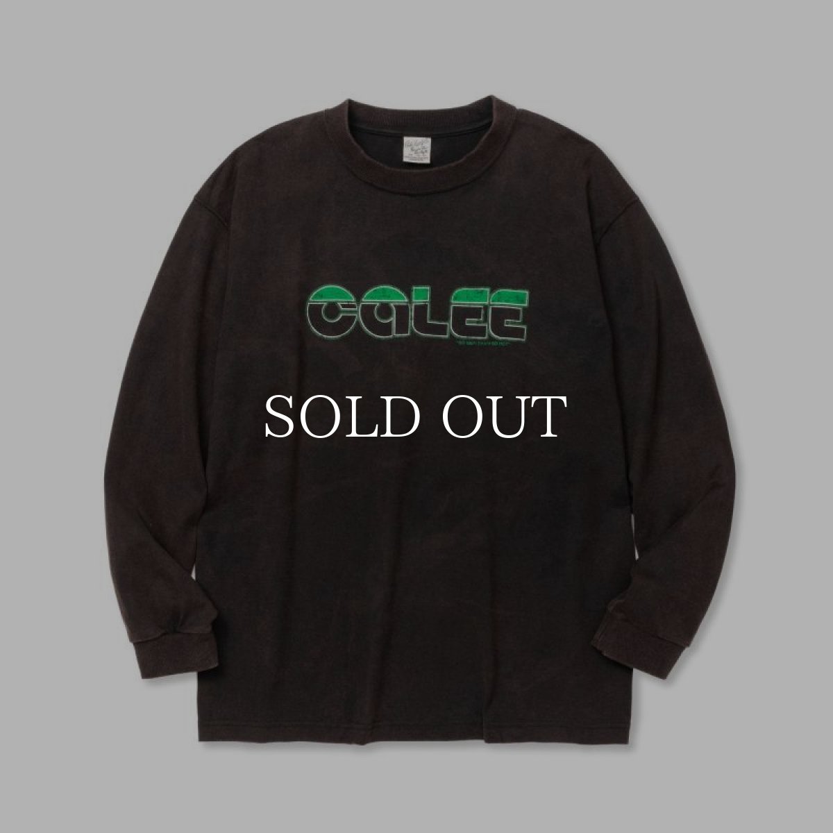 画像1: CALEE  CALEE LOGO POWDER BLEACH DROP SHOULDER L/S TEE (1)
