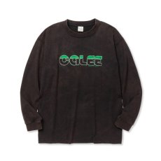 画像1: CALEE  CALEE LOGO POWDER BLEACH DROP SHOULDER L/S TEE (1)