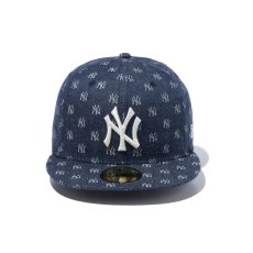 画像2: NEW ERA  59FIFTY MLB Jacquard ニューヨーク・ヤンキース ネイビー × クローム (2)