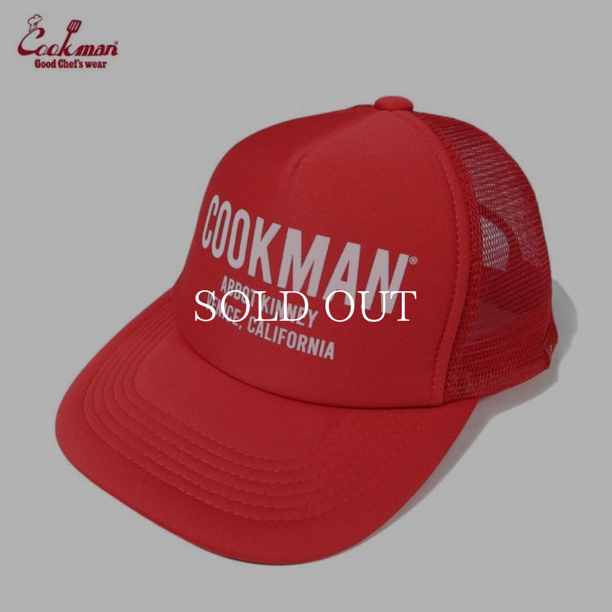 画像1: COOKMAN  キャップ Mesh Cap Cookman Abbot Kinney Tomato (1)