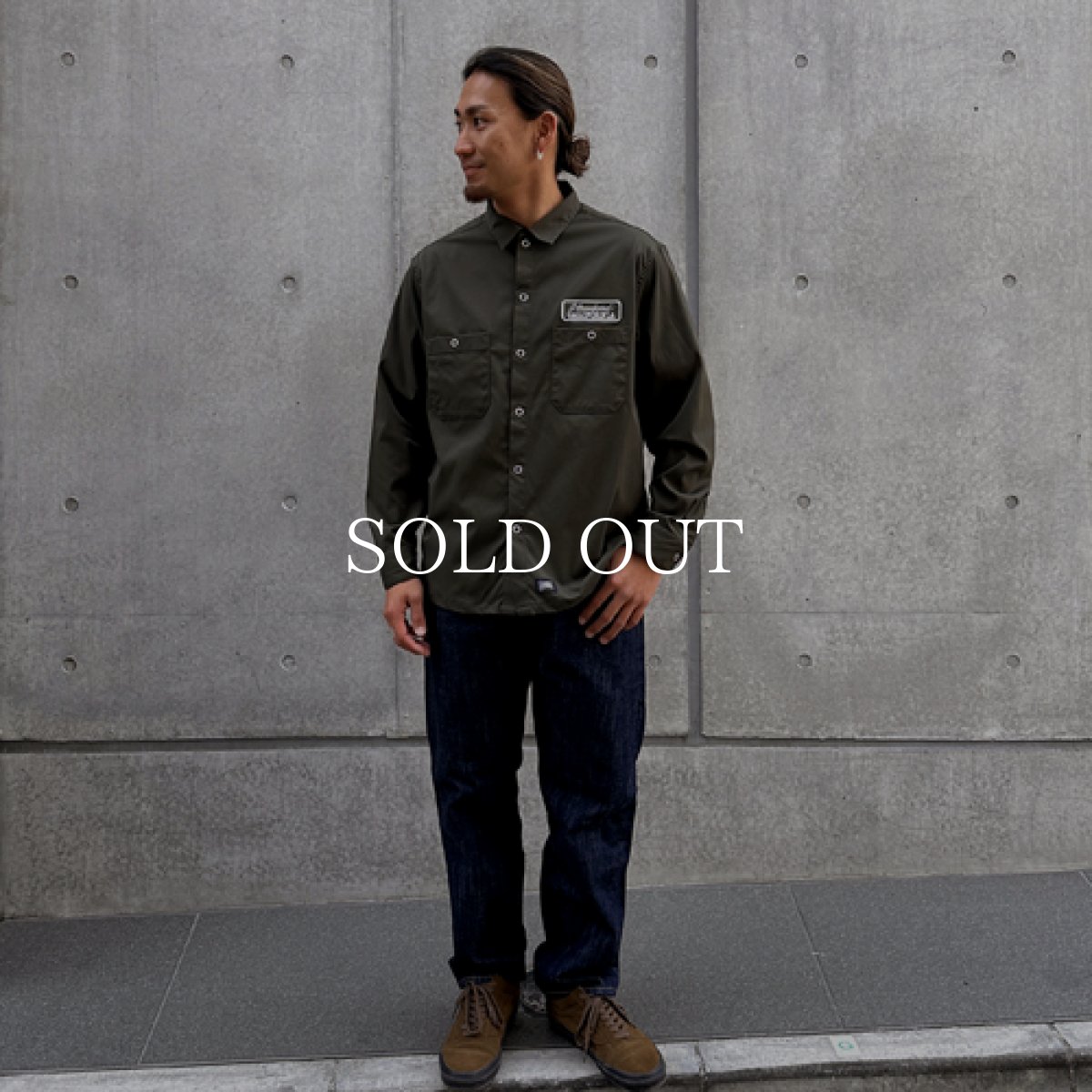 画像10: STANDARD CALIFORNIA  SD Logo Patch Easy Work Shirt LS (10)