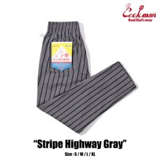 画像1: COOKMAN  Chef Pants Stripe Highway Gray (1)