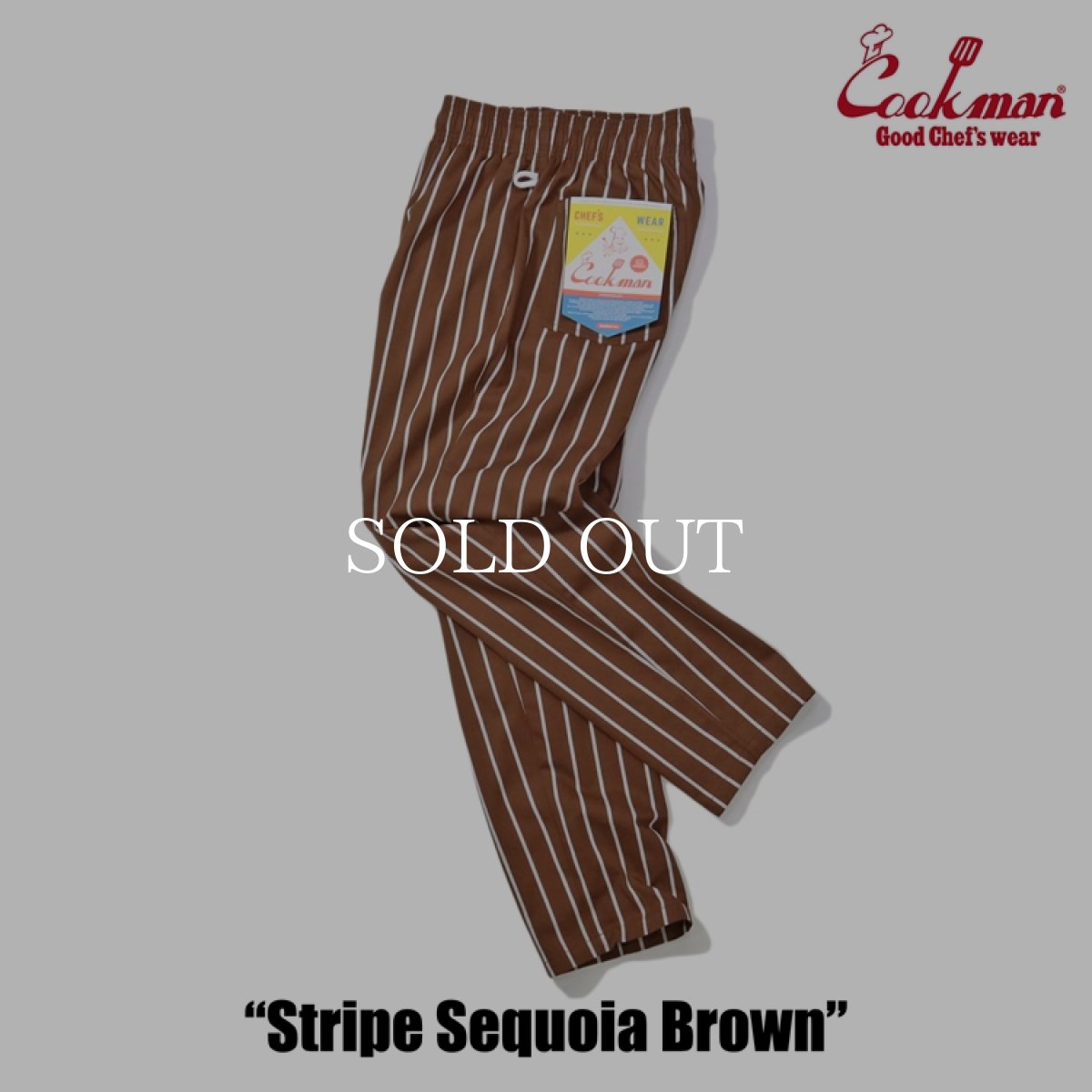 画像4: COOKMAN  Chef Pants Stripe Sequoia Brown (4)