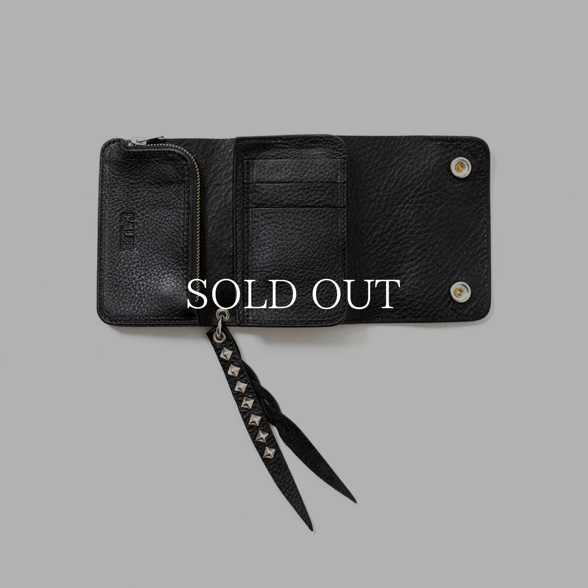 画像4: CALEE  PLANE LEATHER FLAP HALF WALLET (4)