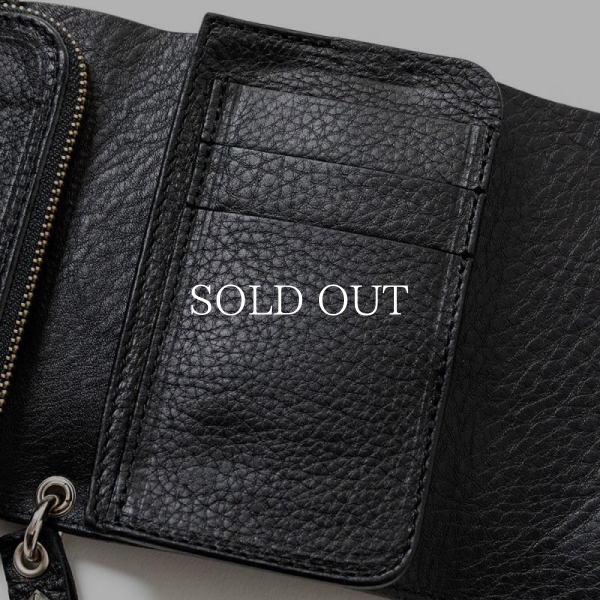 画像6: CALEE  PLANE LEATHER FLAP HALF WALLET (6)