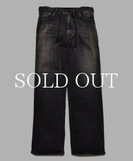 本日限定 Drawstring E.wide 5pocket ワイドデニムパンツ MINEDENIM - Drawstring E.wide 5pocket USED | chord online store