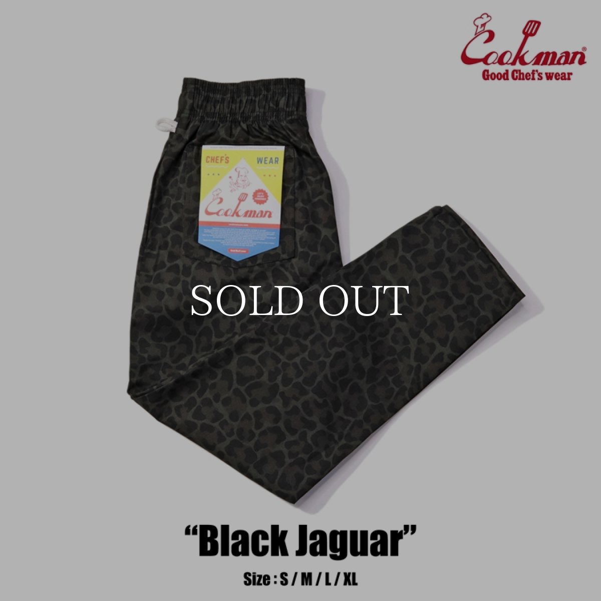 画像1: COOKMAN  Chef Pants Black Jaguar (1)