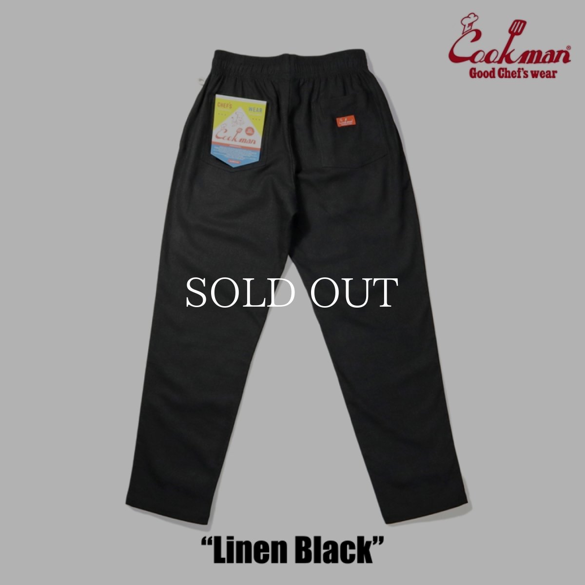 画像4: COOKMAN  Chef Pants Linen Black (4)
