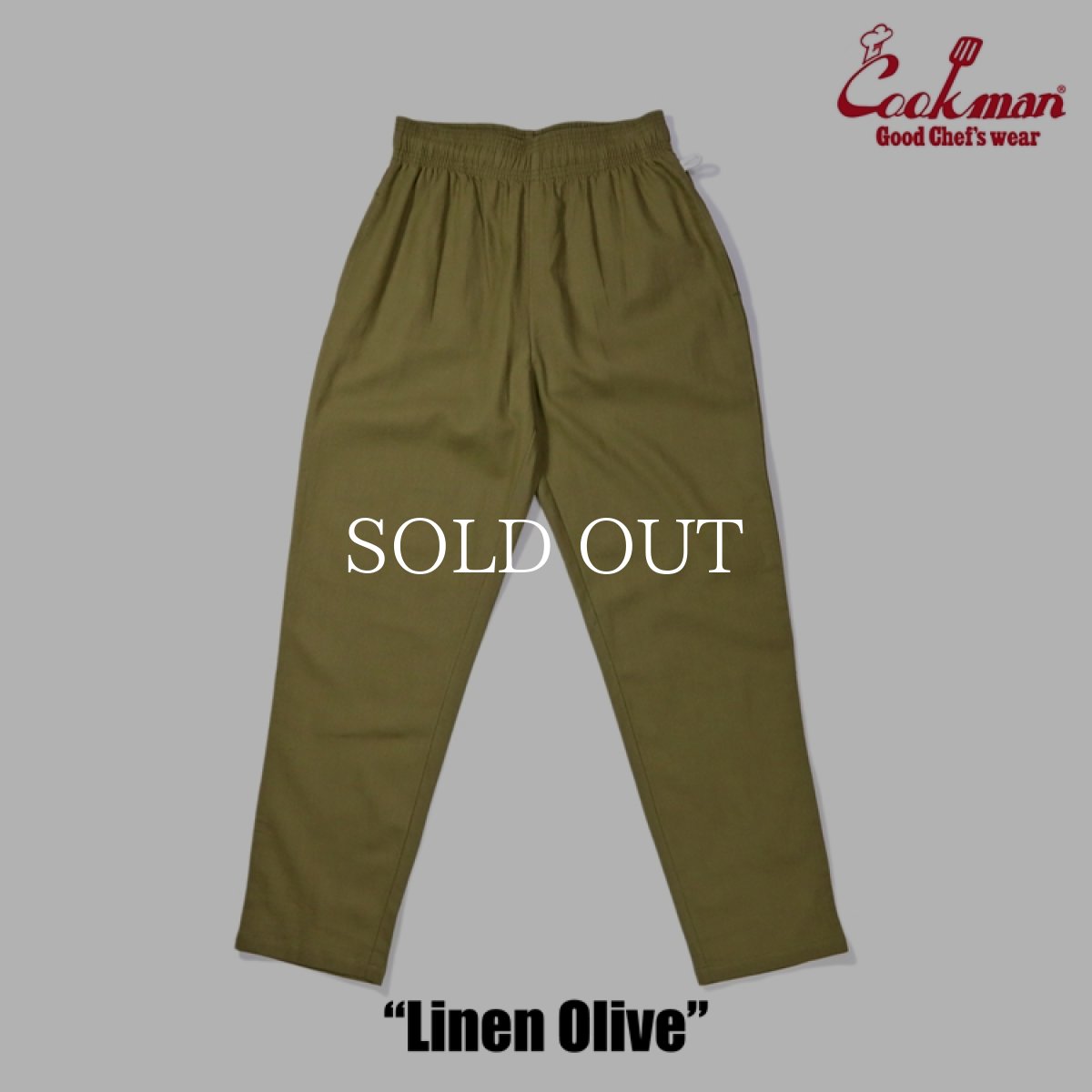 画像3: COOKMAN  Chef Pants Linen Olive (3)