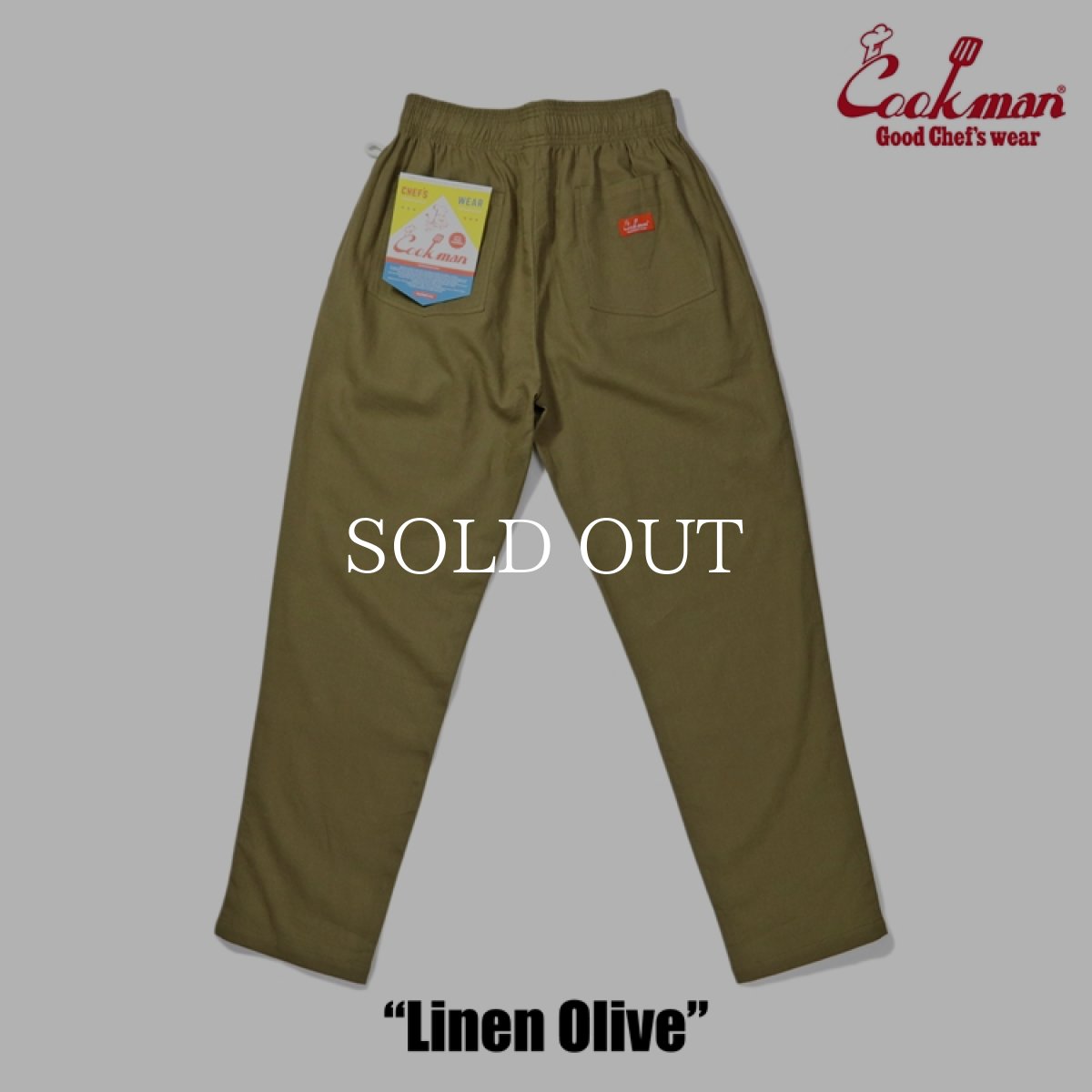 画像4: COOKMAN  Chef Pants Linen Olive (4)