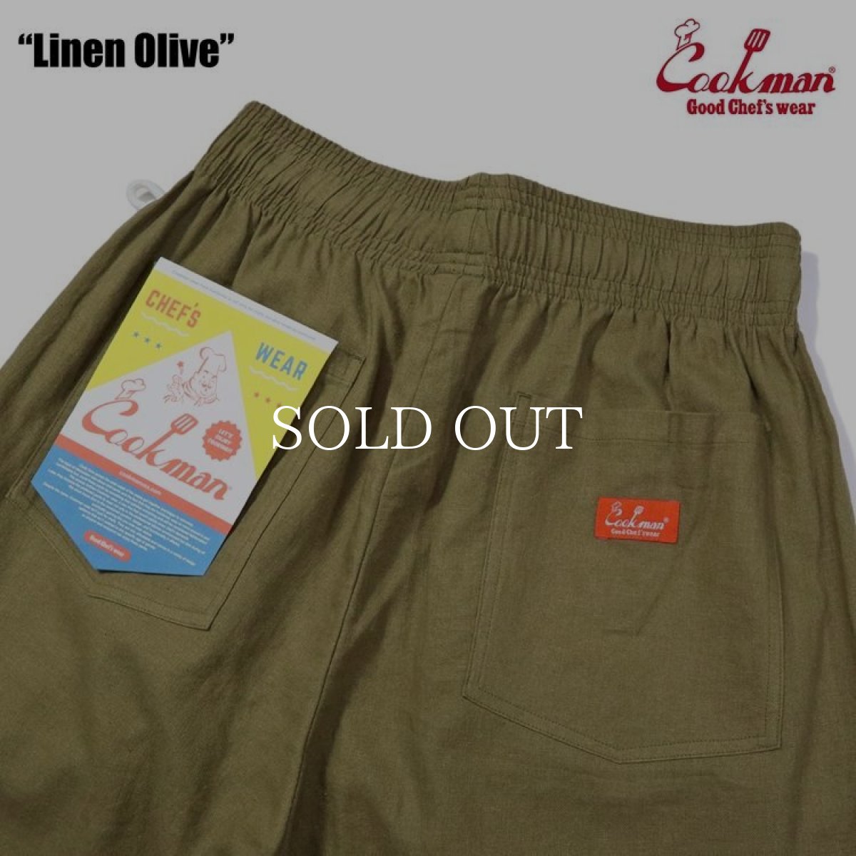 画像6: COOKMAN  Chef Pants Linen Olive (6)
