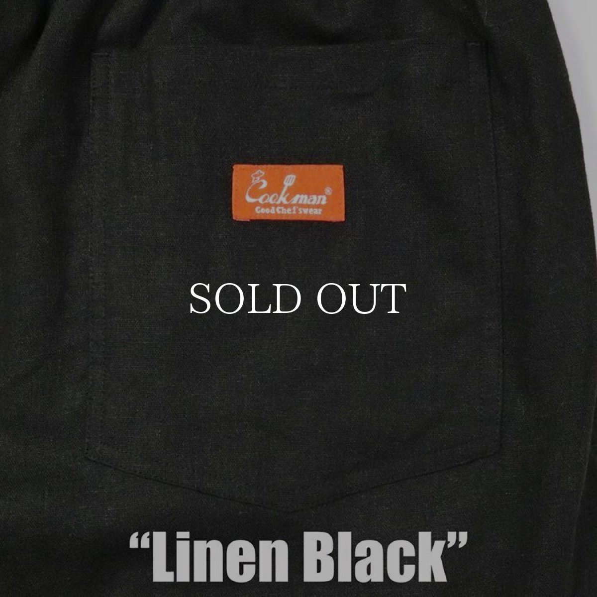 画像7: COOKMAN  Chef Pants Linen Black (7)