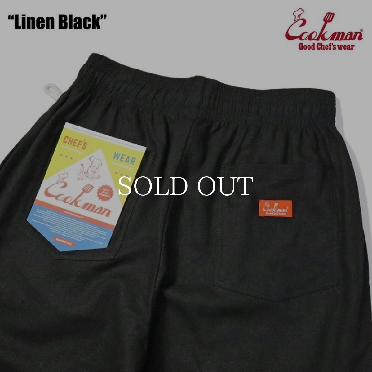 画像6: COOKMAN  Chef Pants Linen Black (6)