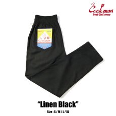 画像1: COOKMAN  Chef Pants Linen Black (1)