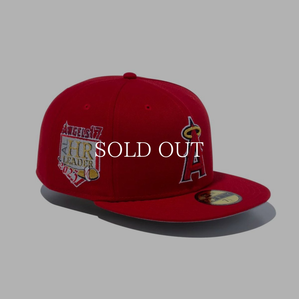 画像1: NEW ERA  59FIFTY Shohei Ohtani American League MVP & Home Runs Leaders ロサンゼルス・エンゼルス HRパッチ スカーレット (1)