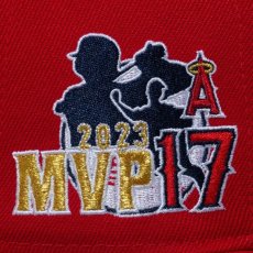 画像11: NEW ERA  59FIFTY Shohei Ohtani American League MVP & Home Runs Leaders ロサンゼルス・エンゼルス スカーレット × ホワイト (11)