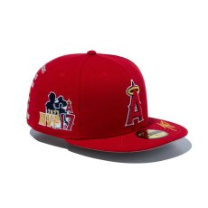 画像1: NEW ERA  59FIFTY Shohei Ohtani American League MVP & Home Runs Leaders ロサンゼルス・エンゼルス スカーレット × ゴールド (1)